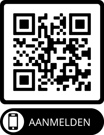 Scan deze QR code om aan te melden